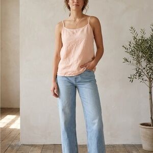 Pure Match 100% Linen Spaghetti Strap Camisole - Blush Pink